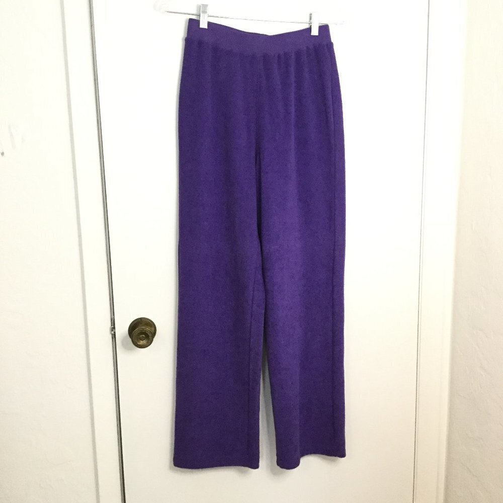 Spa by Chico's Purple Terry Pull-On Pants